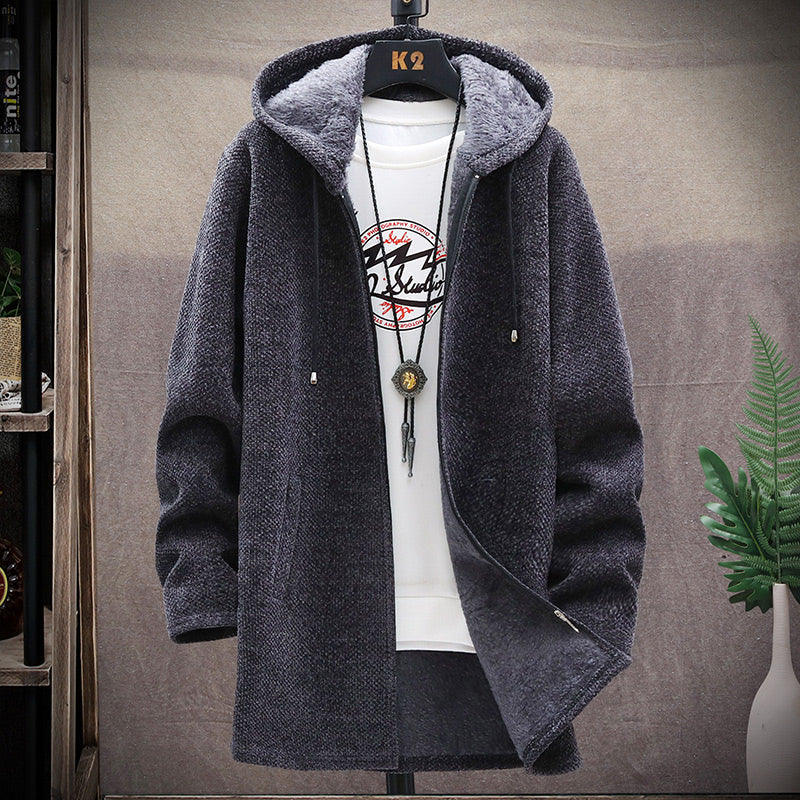 Orson | Men’s Fleece Lined Hooded Knit Jacket