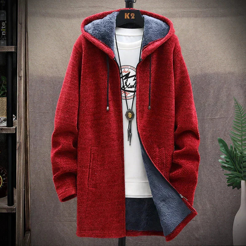 Orson | Men’s Fleece Lined Hooded Knit Jacket