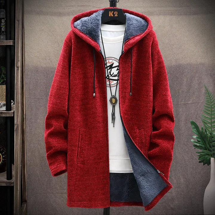 Orson | Men’s Fleece Lined Hooded Knit Jacket