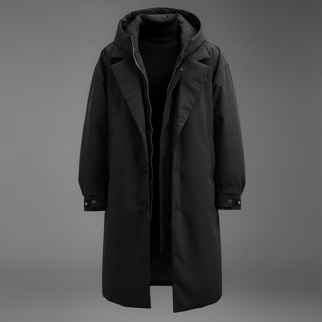 Callan | Men’s Long Waterproof Trench Coat with Hood