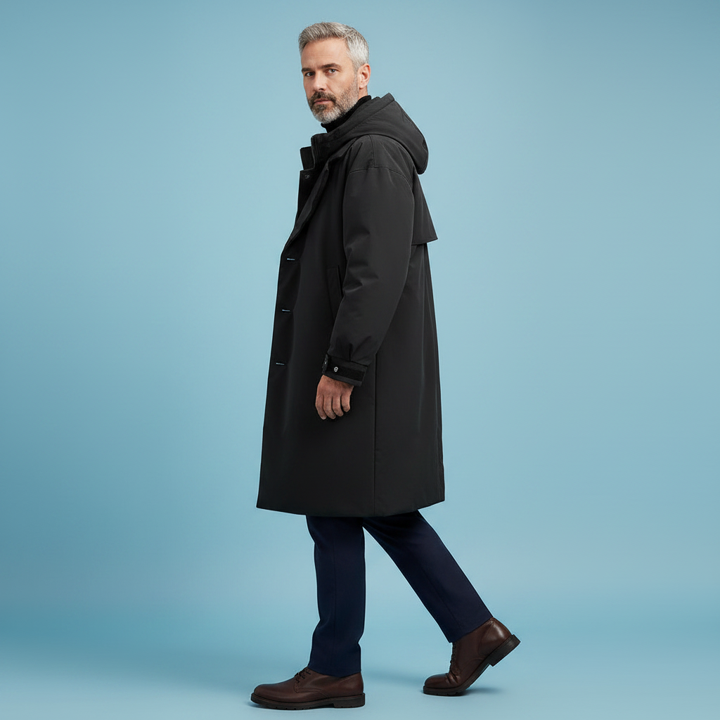 Callan | Men’s Long Waterproof Trench Coat with Hood