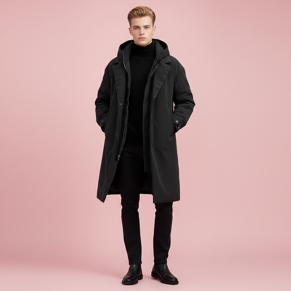 Callan | Men’s Long Waterproof Trench Coat with Hood