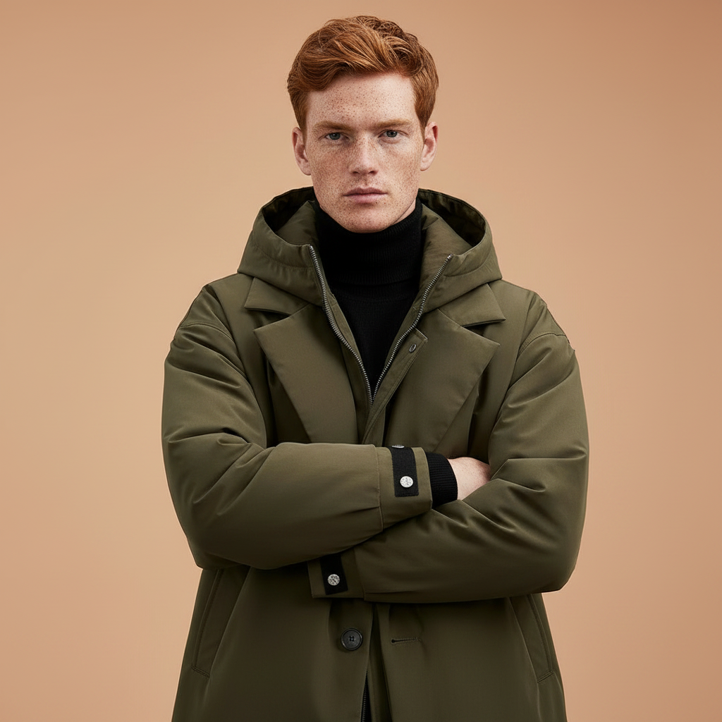 Callan | Men’s Long Waterproof Trench Coat with Hood