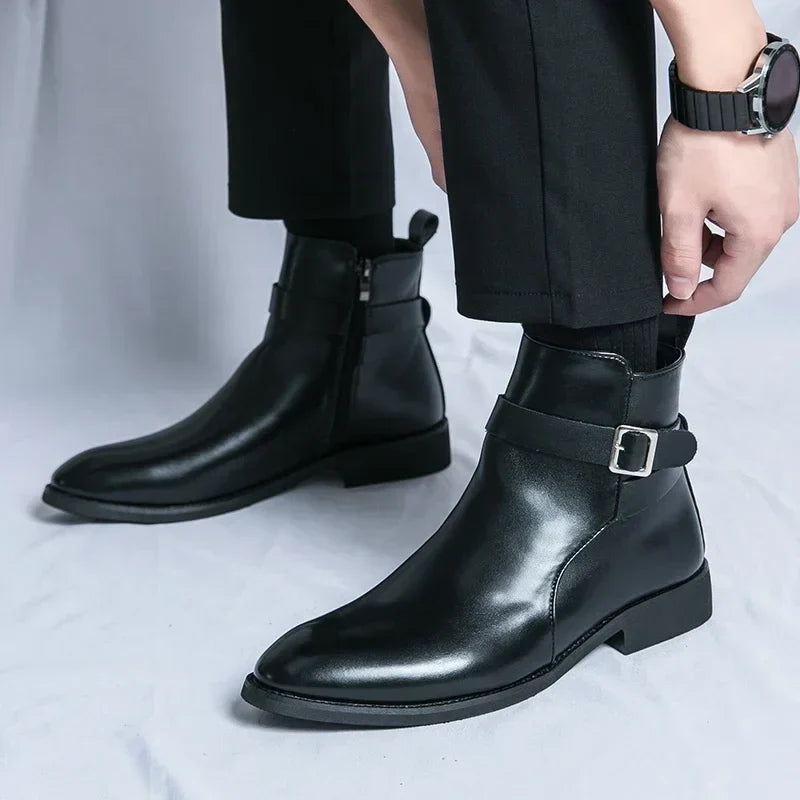 Felix | Men's Classic Chelsea Boots with Side Zipper
