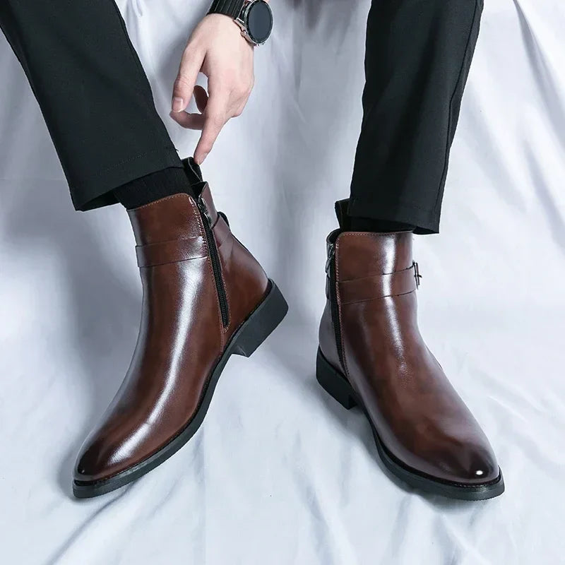 Felix | Men's Classic Chelsea Boots with Side Zipper