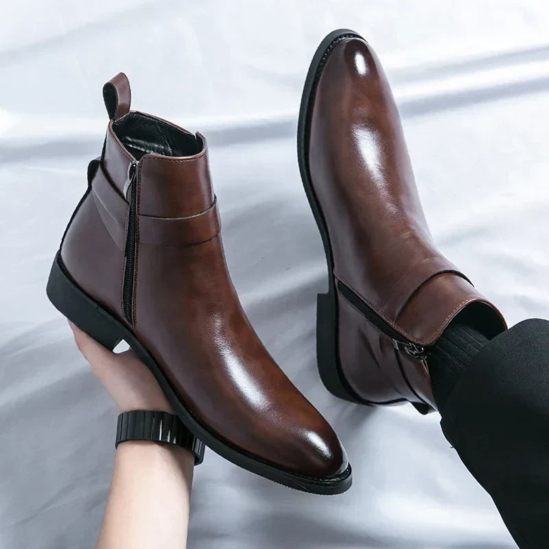 Felix | Men's Classic Chelsea Boots with Side Zipper