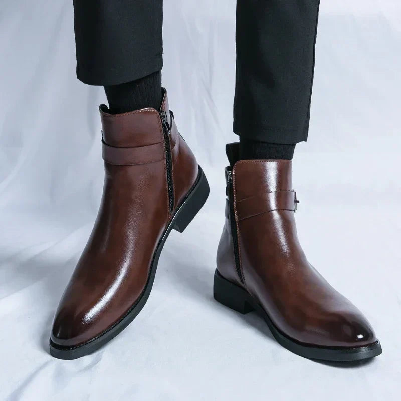 Felix | Men's Classic Chelsea Boots with Side Zipper