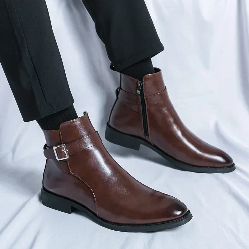 Felix | Men's Classic Chelsea Boots with Side Zipper