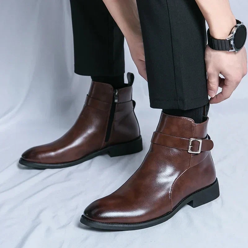 Felix | Men's Classic Chelsea Boots with Side Zipper