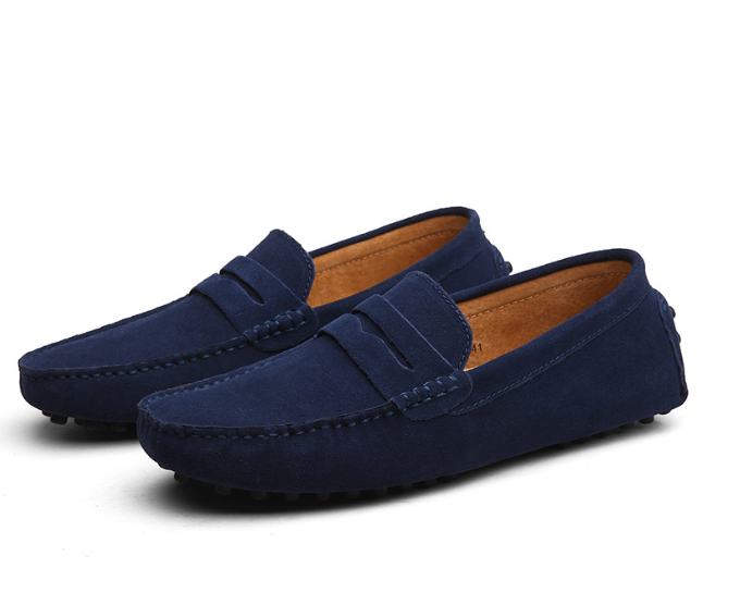 Suede Penny Loafers - Men's Casual Shoes Slip On