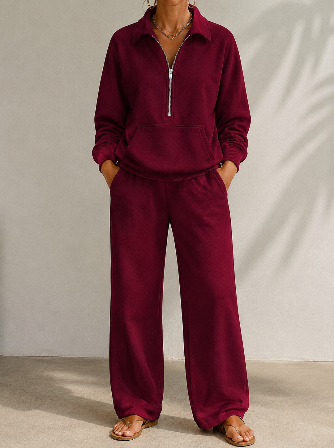 Sloane | Women’s Wide Leg Trousers Loungewear Set
