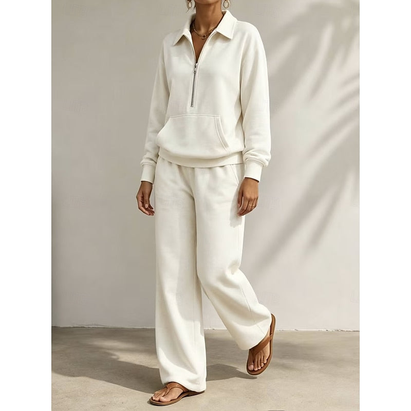 Sloane | Women’s Wide Leg Trousers Loungewear Set