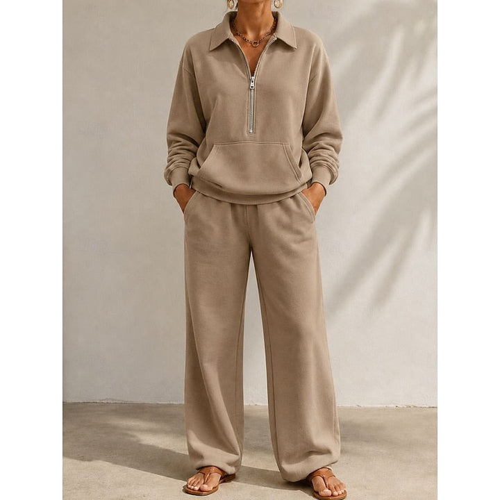 Sloane | Women’s Wide Leg Trousers Loungewear Set