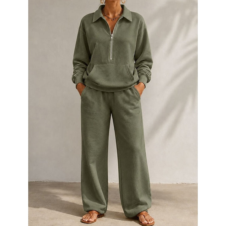 Sloane | Women’s Wide Leg Trousers Loungewear Set
