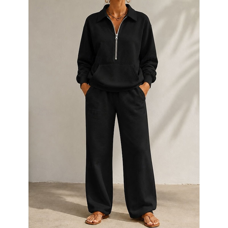 Sloane | Women’s Wide Leg Trousers Loungewear Set