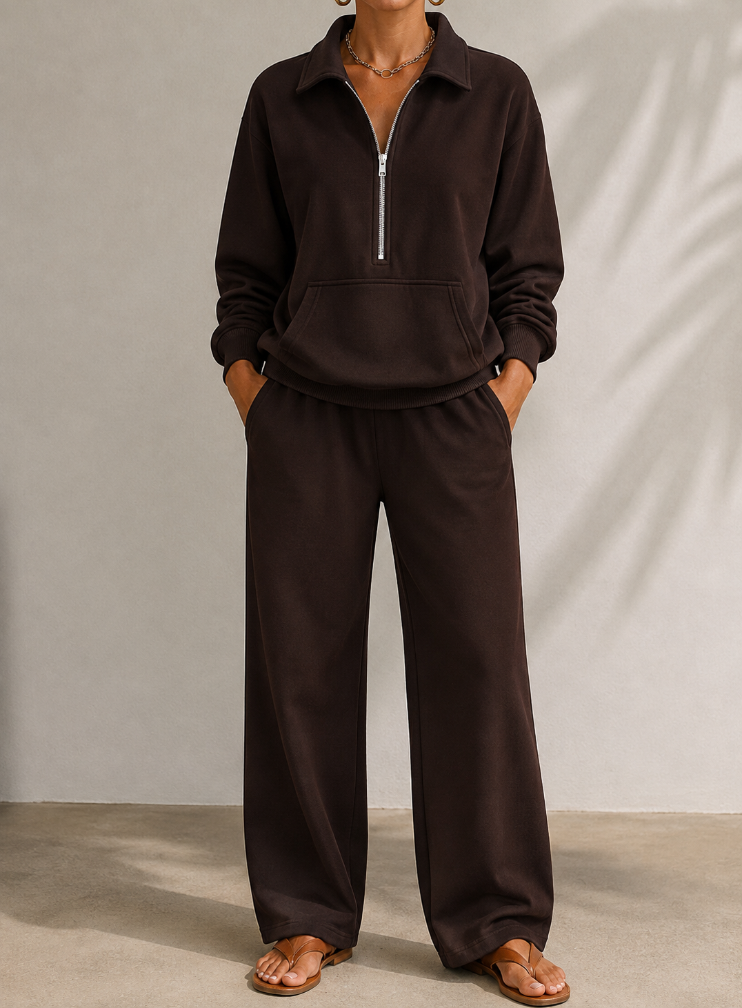 Sloane | Women’s Wide Leg Trousers Loungewear Set