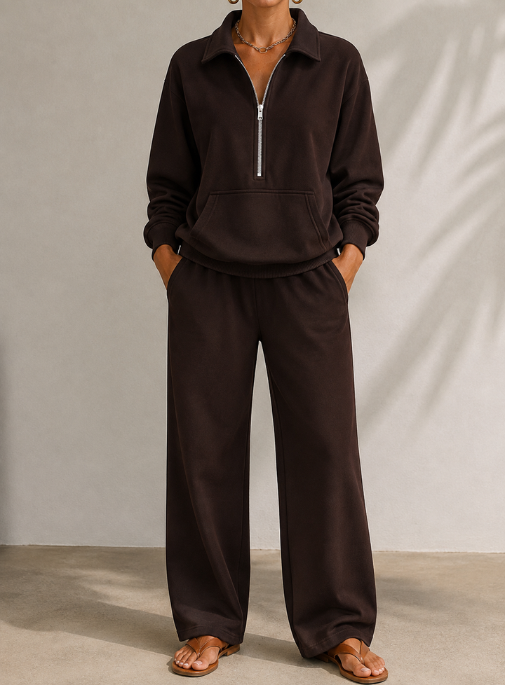Sloane | Women’s Wide Leg Trousers Loungewear Set