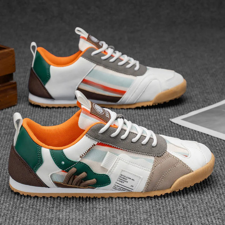 Patchwork Retro Low Top Mens Sneakers - Casual Streetwear