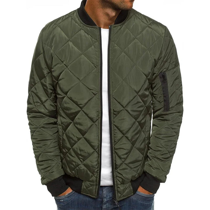Tobias | Men’s Quilted Spring Jacket with Diamond Stitching
