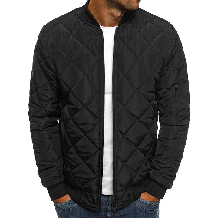 Tobias | Men’s Quilted Spring Jacket with Diamond Stitching