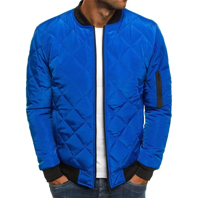 Tobias | Men’s Quilted Spring Jacket with Diamond Stitching