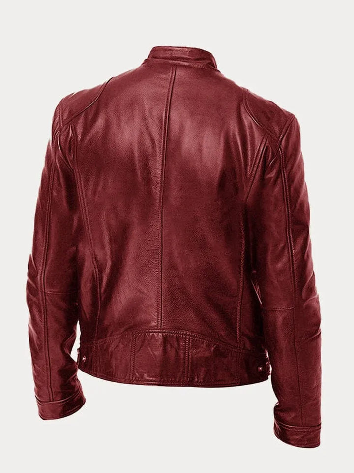 Rupert | Men’s Classic Motorcycle Jacket with Stand Collar
