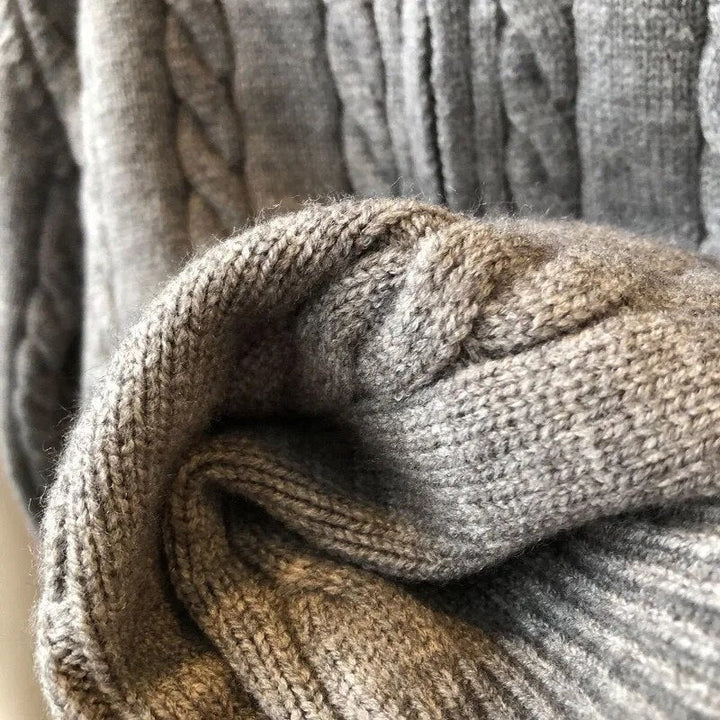 Ottilie | Women’s Cropped Cable Knit Quarter Zip Sweater