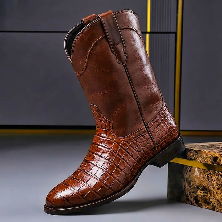 Beckett | Men’s Mid Calf Leather Roper Boots