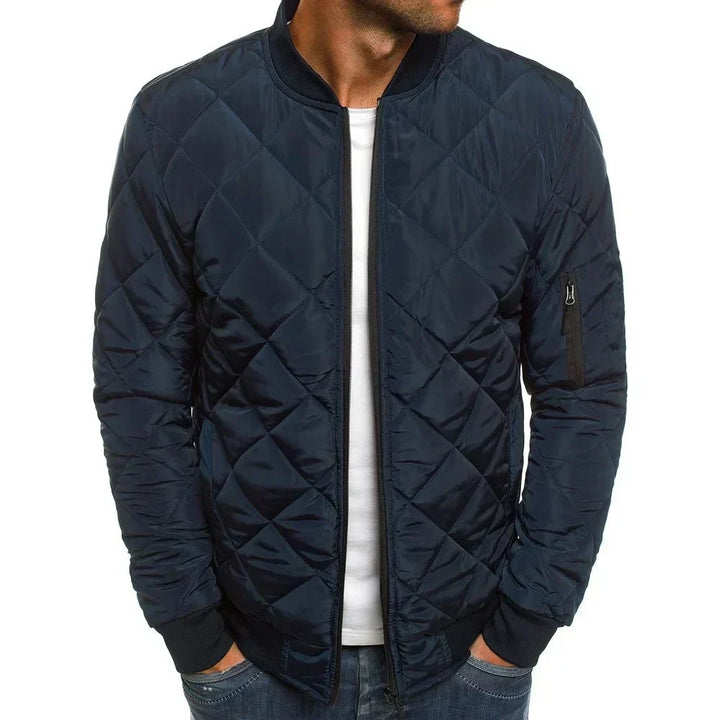 Tobias | Men’s Quilted Spring Jacket with Diamond Stitching