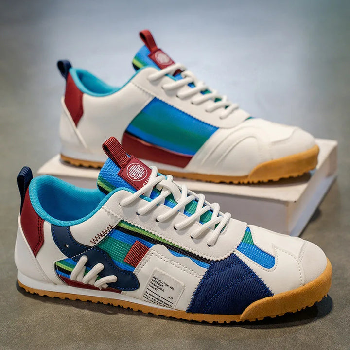 Patchwork Retro Low Top Mens Sneakers - Casual Streetwear