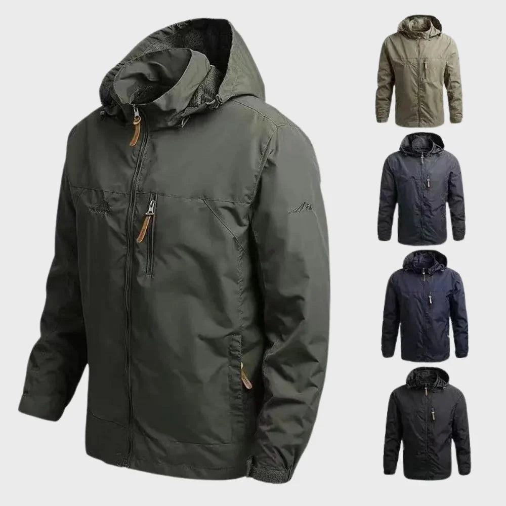 Augustine | Men's Windbreaker Shell Jacket with Stand Collar