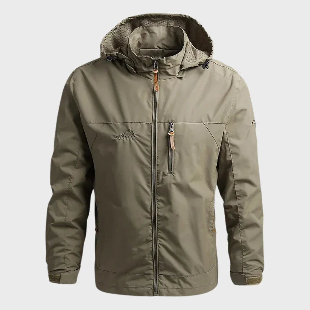 Augustine | Men's Windbreaker Shell Jacket with Stand Collar