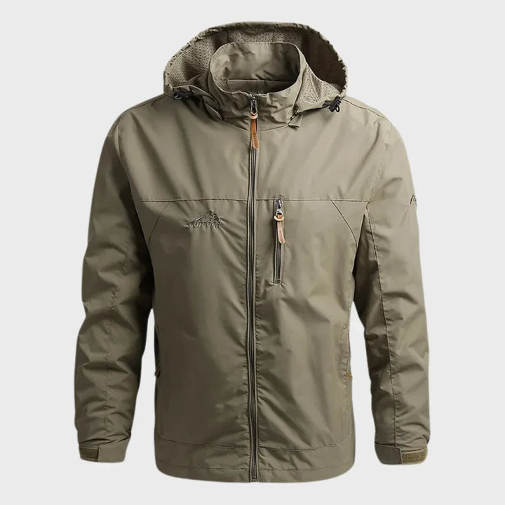 Augustine | Men's Windbreaker Shell Jacket with Stand Collar