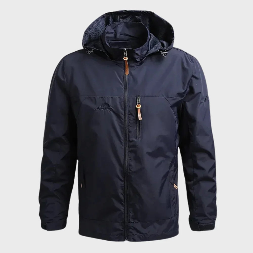 Augustine | Men's Windbreaker Shell Jacket with Stand Collar