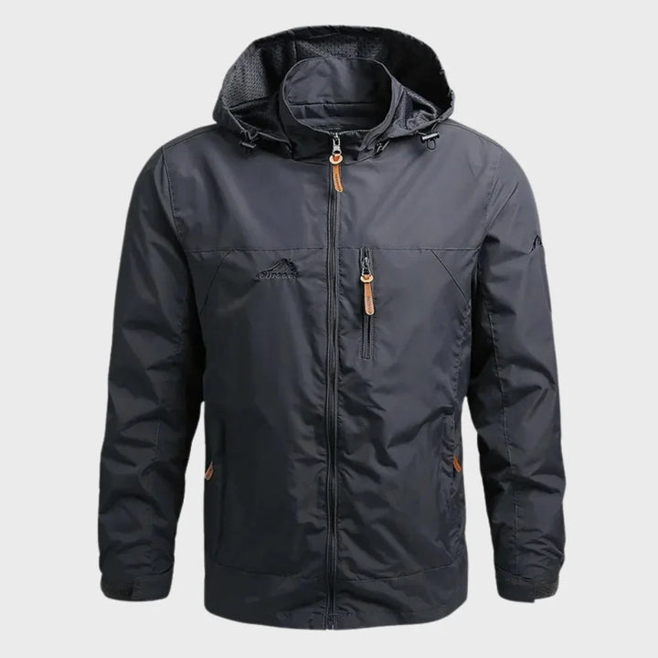 Augustine | Men's Windbreaker Shell Jacket with Stand Collar