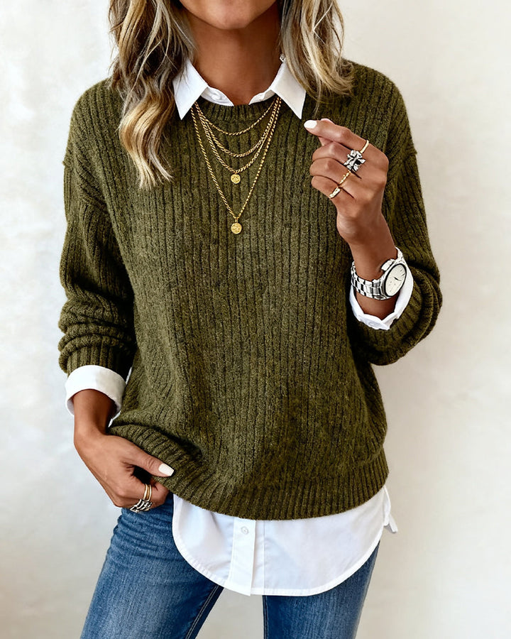 Maribel | Women’s Layered Collared Sweater