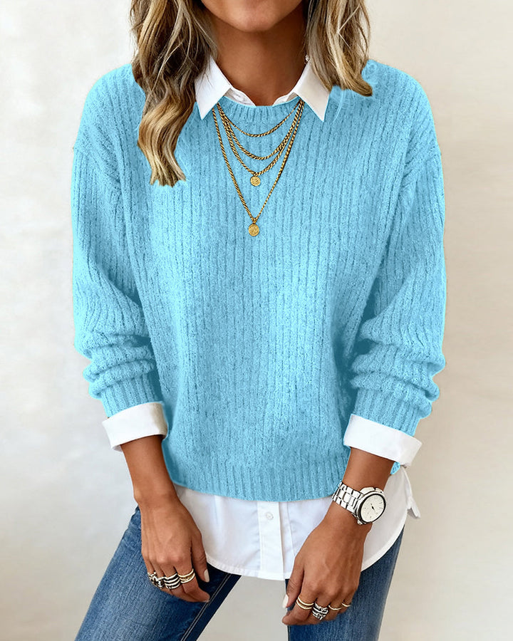 Maribel | Women’s Layered Collared Sweater
