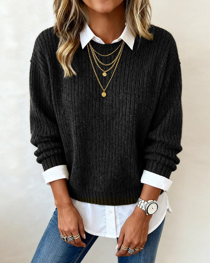 Maribel | Women’s Layered Collared Sweater