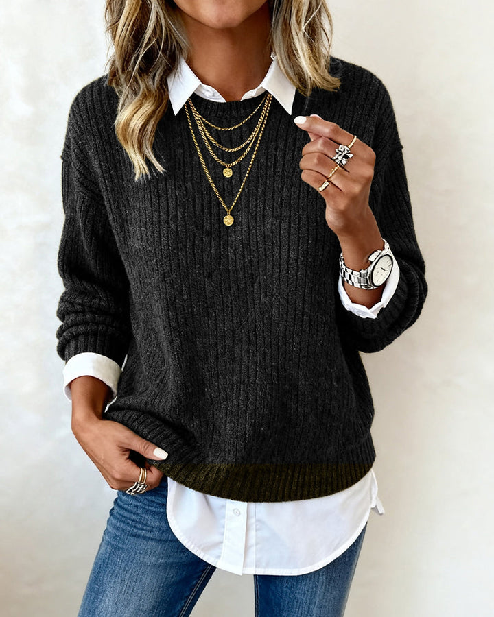 Maribel | Women’s Layered Collared Sweater