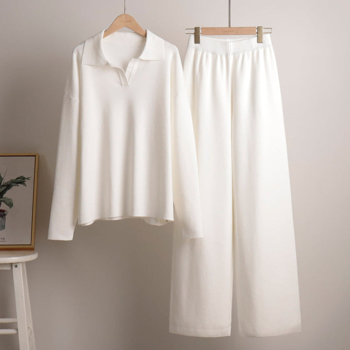 Imogen | Women’s Collared Sweater Pants Set