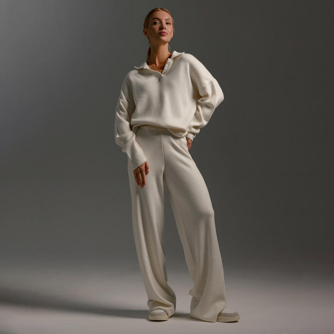 Imogen | Women’s Collared Sweater Pants Set