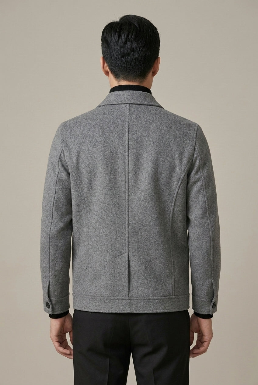 Alistair | Men's Harrington Jacket with Spread Collar and Welt Pockets