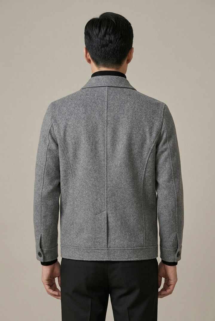 Alistair | Men's Harrington Jacket with Spread Collar and Welt Pockets