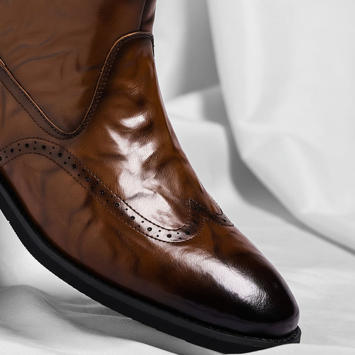 Warren | Men’s Brogue Dress Ankle Boots
