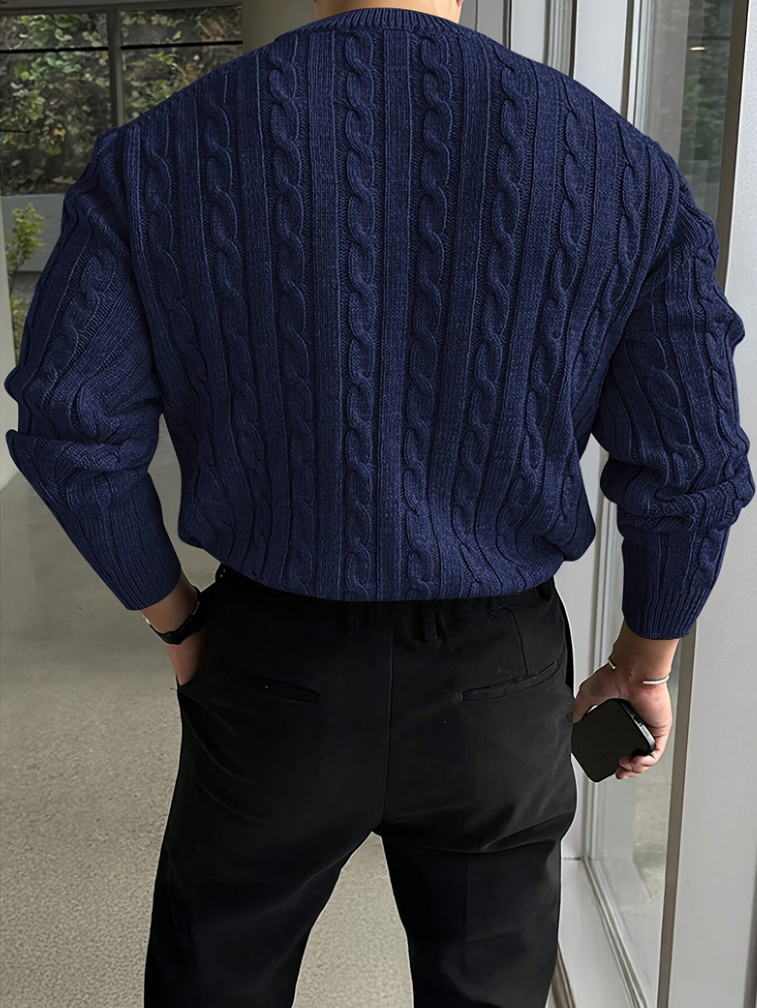 Marcus | Men's Chunky Twisted Cable Knit Sweater