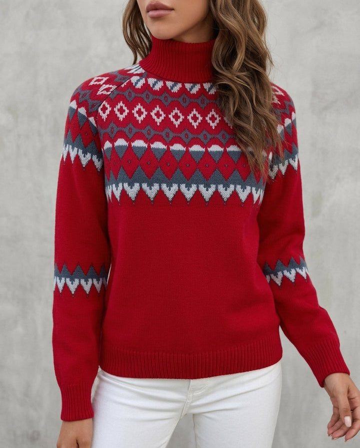 Linnea | Women’s Fair Isle Turtleneck Sweater