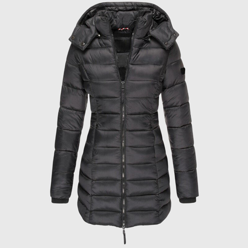 Josephina | Women's Fitted Longline Hooded Puffer Jacket