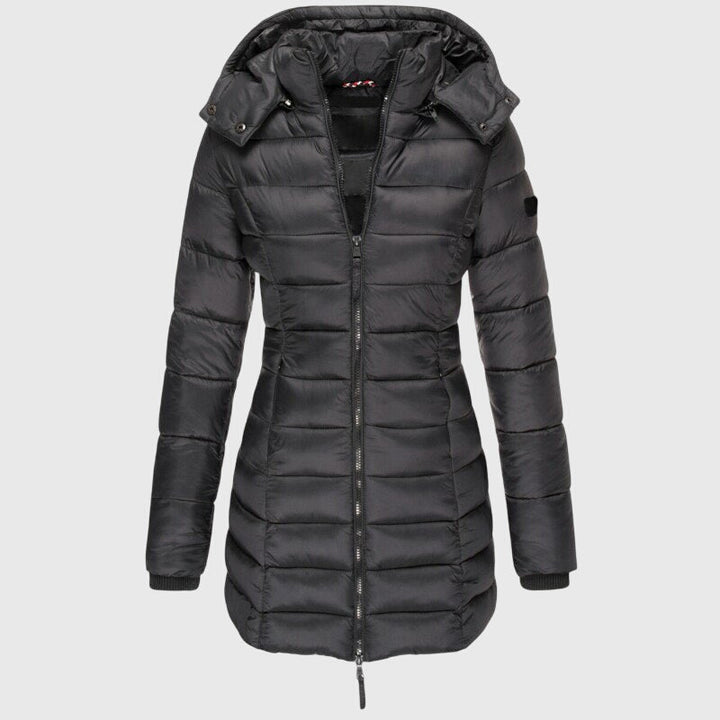 Josephina | Women's Fitted Longline Hooded Puffer Jacket