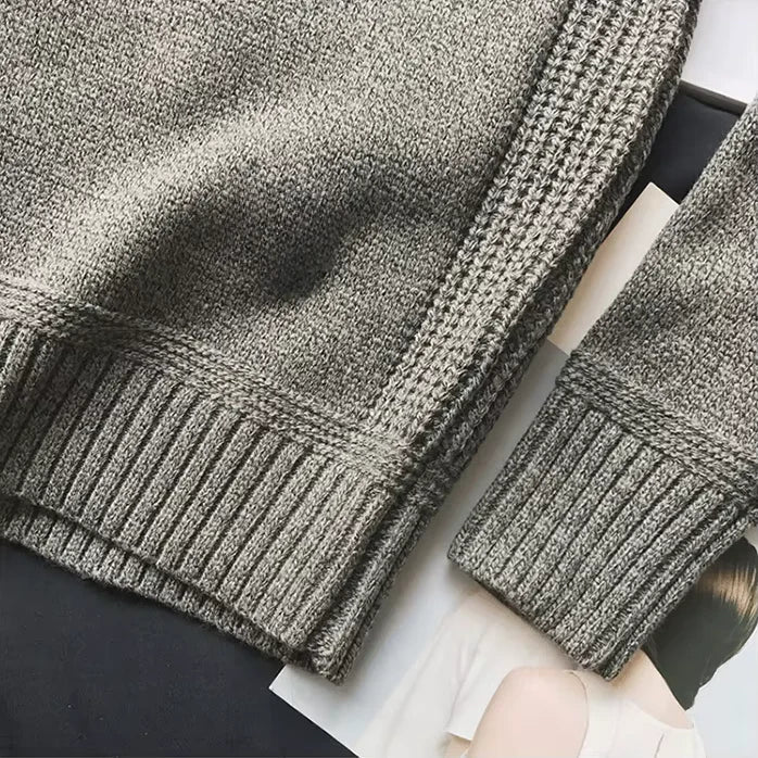 Roderick | Men’s Elbow Patch Knit Crew Neck Sweater