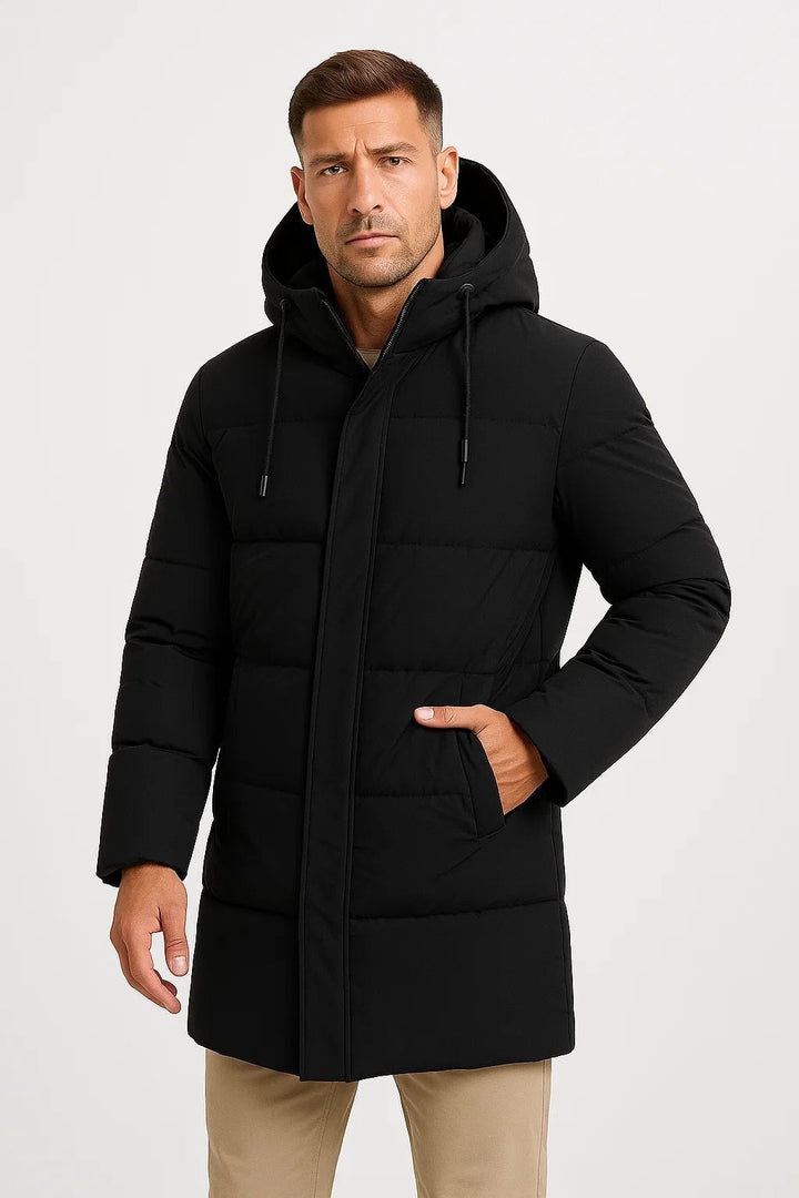 Rafferty | Men’s Long Puffer Jacket with Hood